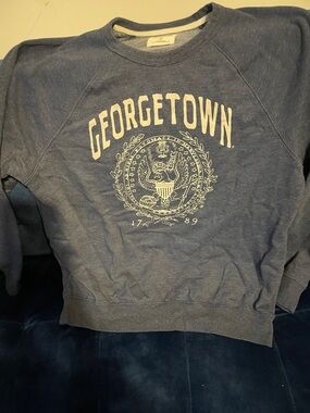 Georgetown Navy Crewneck Sweatshirt with University Seal